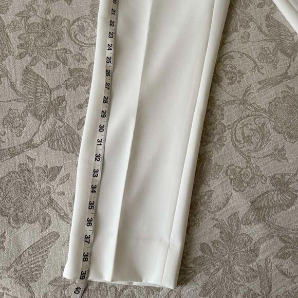 SIZE 14W TALBOTS WHITE HAMPSHIRE ANKLE PANT BRAND NEW WITH TAGS. FULLY LINED - Picture 12 of 12